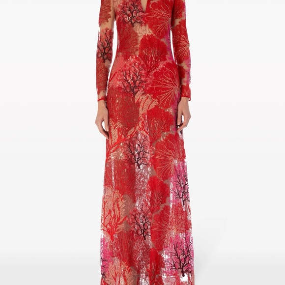 Silvia Tcherassi Dresses & Skirts - Silvia Tcherassi - Enys dress - red & pink coral reef beaded -
Size S - sold out